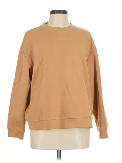 Pre-owned Zara Sweatshirt In Tan