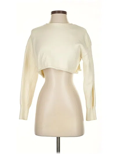 Pre-owned Zara Sweatshirt In White