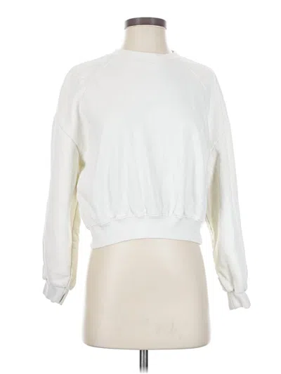 Pre-owned Zara Sweatshirt In White