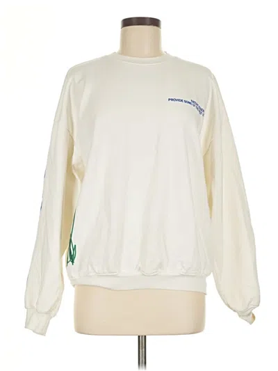 Pre-owned Zara Sweatshirt In White
