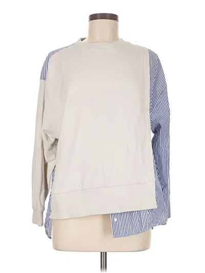 Pre-owned Zara Sweatshirt In White