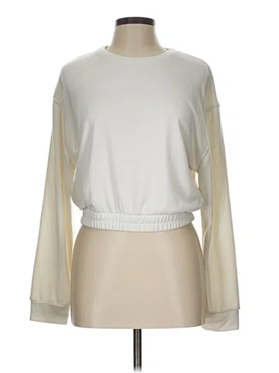 Pre-owned Zara Sweatshirt In White