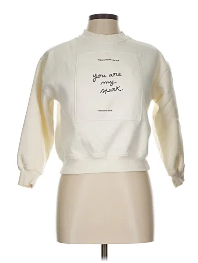 Pre-owned Zara Sweatshirt In White