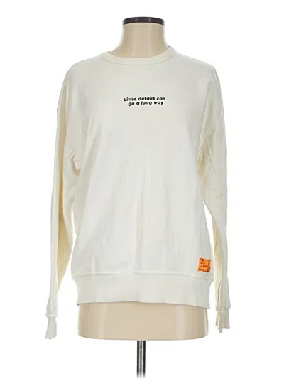 Pre-owned Zara Sweatshirt In White