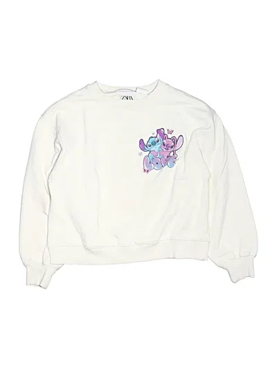 Pre-owned Zara Kids' Sweatshirt In White