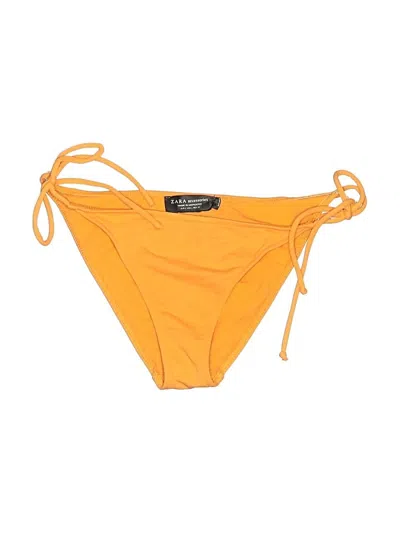 Pre-owned Zara Swimsuit Bottoms In Orange