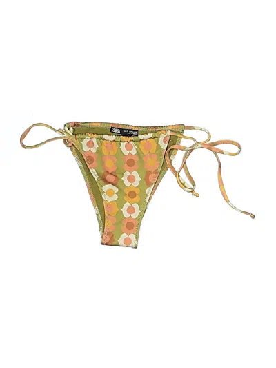 Pre-owned Zara Swimsuit Bottoms In Yellow