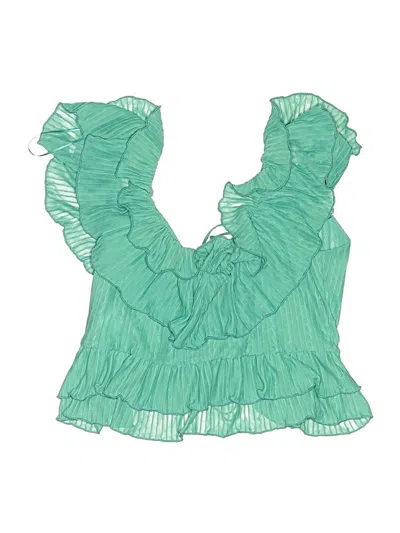 Pre-owned Zara Swimsuit Cover Up In Green