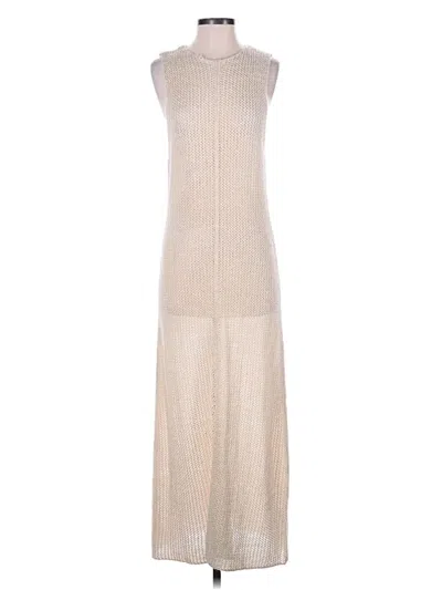 Pre-owned Zara Swimsuit Cover Up In Tan