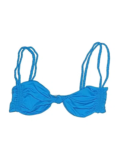 Pre-owned Zara Swimsuit Top Blue Swimwear