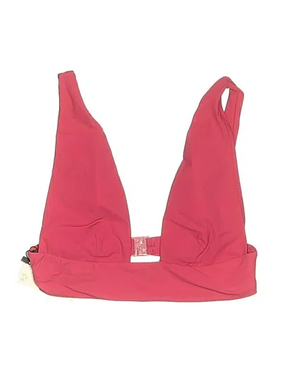 Zara Swimsuit Top Burgundy Swimwear In Pink