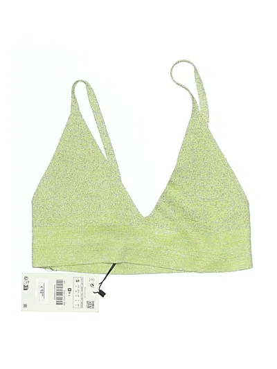 Pre-owned Zara Swimsuit Top Green Swimwear