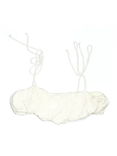 Pre-owned Zara Swimsuit Top Ivory Swimwear