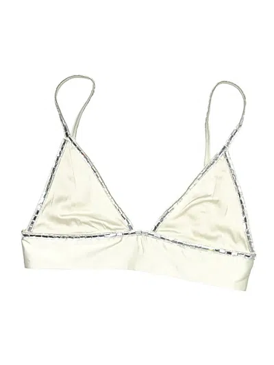 Pre-owned Zara Swimsuit Top Ivory Swimwear In White
