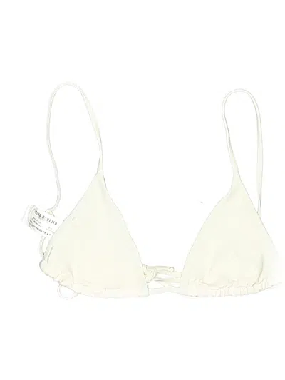 Pre-owned Zara Swimsuit Top Ivory Swimwear In White