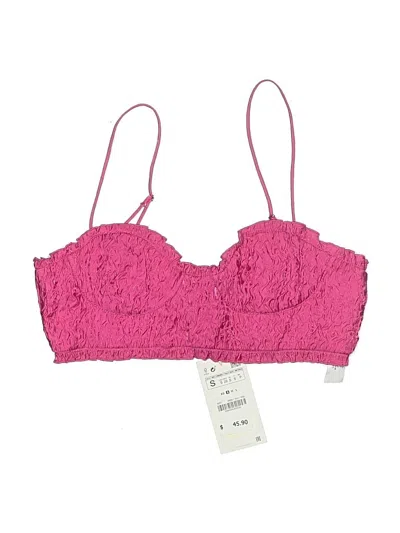 Zara Swimsuit Top Pink Swimwear
