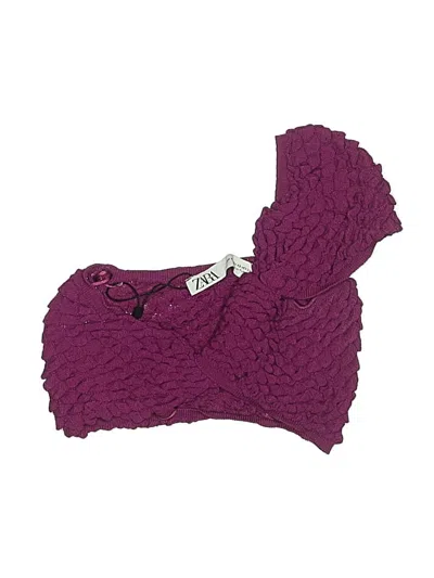 Pre-owned Zara Swimsuit Top Purple Swimwear