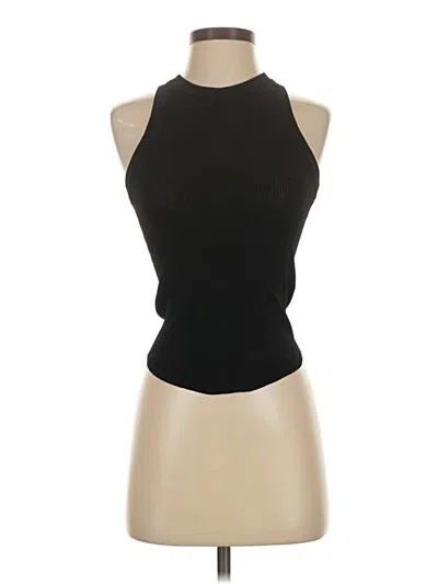 Pre-owned Zara Tank Top Black Halter Neckline Tops