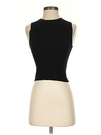 Pre-owned Zara Tank Top Black Halter Neckline Tops