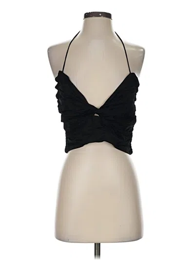 Zara Tank Top Black Halter Neckline Tops