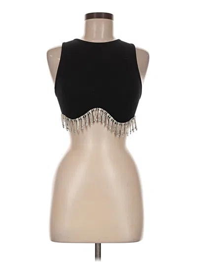 Pre-owned Zara Tank Top Black Halter Neckline Tops
