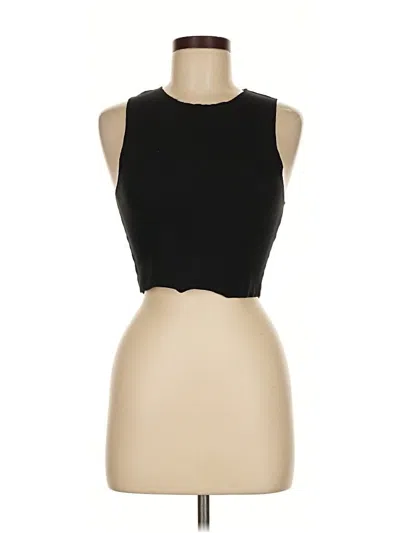 Pre-owned Zara Tank Top Black Scoop Neck Tops