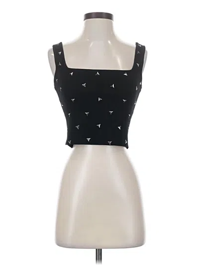 Pre-owned Zara Tank Top Black Square Neckline Tops
