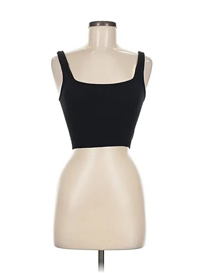Pre-owned Zara Tank Top Black Strapless Neckline Tops