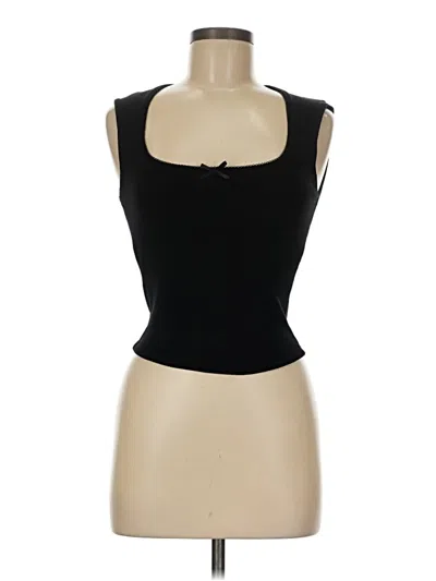 Pre-owned Zara Tank Top Black Strapless Neckline Tops