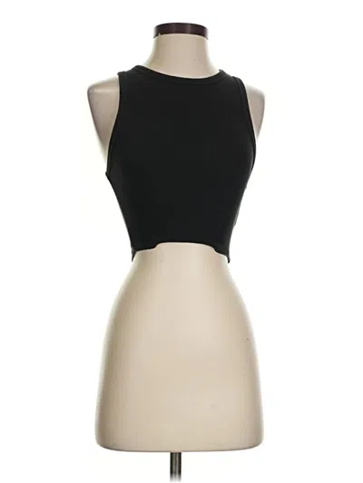 Pre-owned Zara Tank Top Black Strapless Neckline Tops