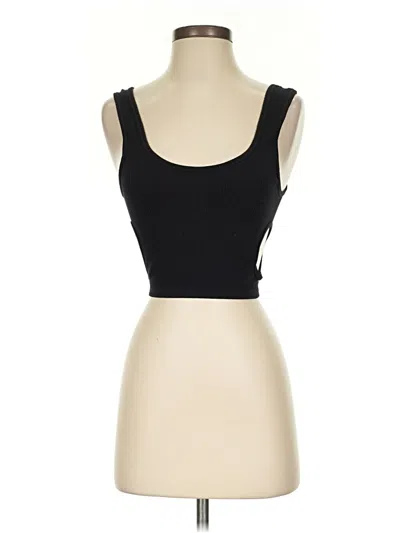 Pre-owned Zara Tank Top Black Strapless Neckline Tops