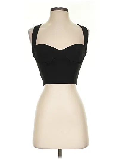 Pre-owned Zara Tank Top Black Strapless Neckline Tops