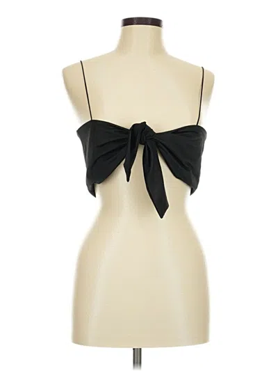 Pre-owned Zara Tank Top Black Strapless Neckline Tops