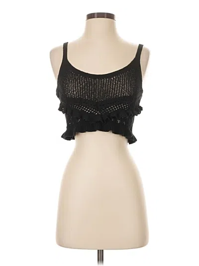 Pre-owned Zara Tank Top Black Strapless Neckline Tops