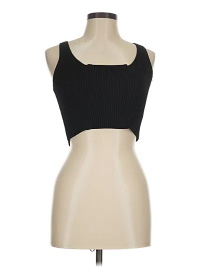 Pre-owned Zara Tank Top Black Strapless Neckline Tops