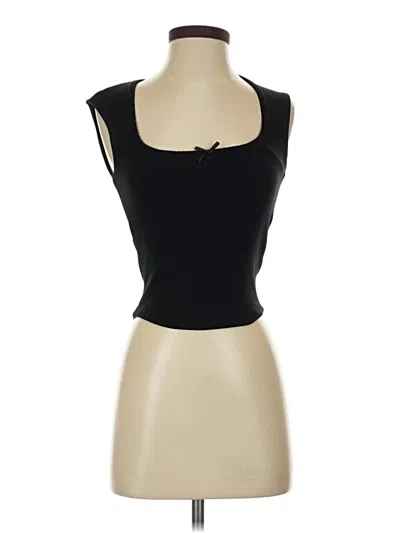 Pre-owned Zara Tank Top Black Strapless Neckline Tops