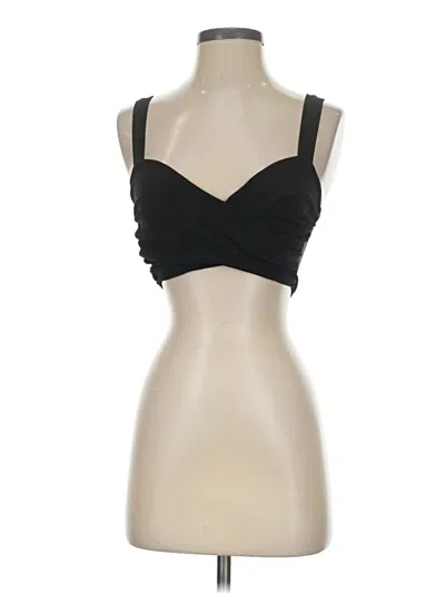 Pre-owned Zara Tank Top Black Strapless Neckline Tops