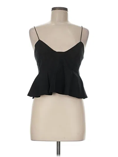 Zara Tank Top Black Strapless Neckline Tops In Gold