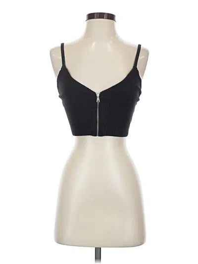 Pre-owned Zara Tank Top Black Sweetheart Neckline Tops