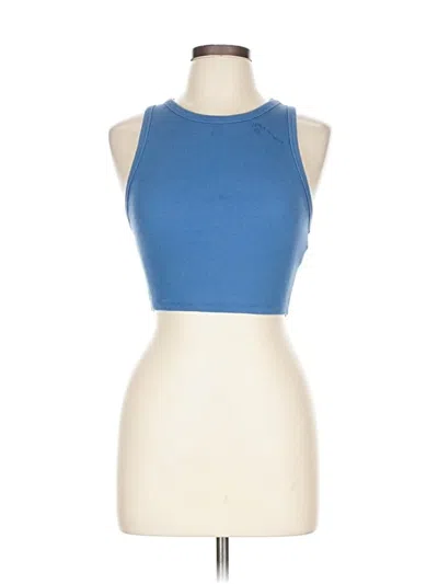 Pre-owned Zara Tank Top Blue Halter Neckline Tops