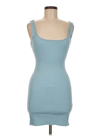 Pre-owned Zara Tank Top Blue Strapless Neckline Tops