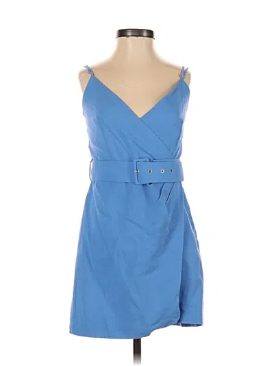 Pre-owned Zara Tank Top Blue Strapless Neckline Tops
