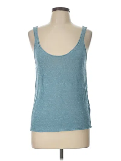 Pre-owned Zara Tank Top Blue Strapless Neckline Tops