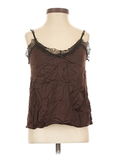 Pre-owned Zara Tank Top Brown Strapless Neckline Tops