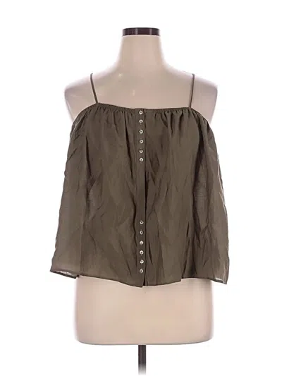 Pre-owned Zara Tank Top Brown Strapless Neckline Tops