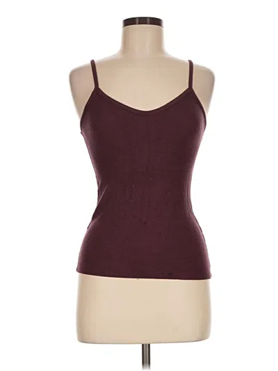Pre-owned Zara Tank Top Burgundy Halter Neckline Tops