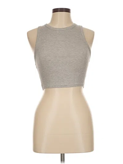 Pre-owned Zara Tank Top Gray Crew Neck Tops