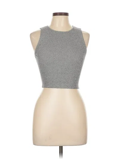 Pre-owned Zara Tank Top Gray Halter Neckline Tops