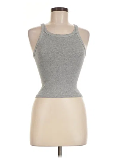 Pre-owned Zara Tank Top Gray Halter Neckline Tops
