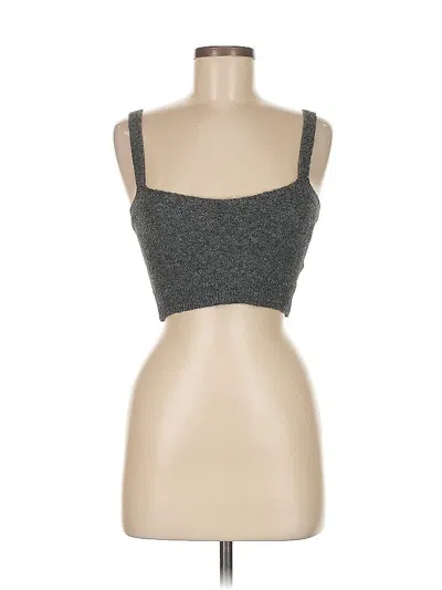Pre-owned Zara Tank Top Gray Strapless Neckline Tops
